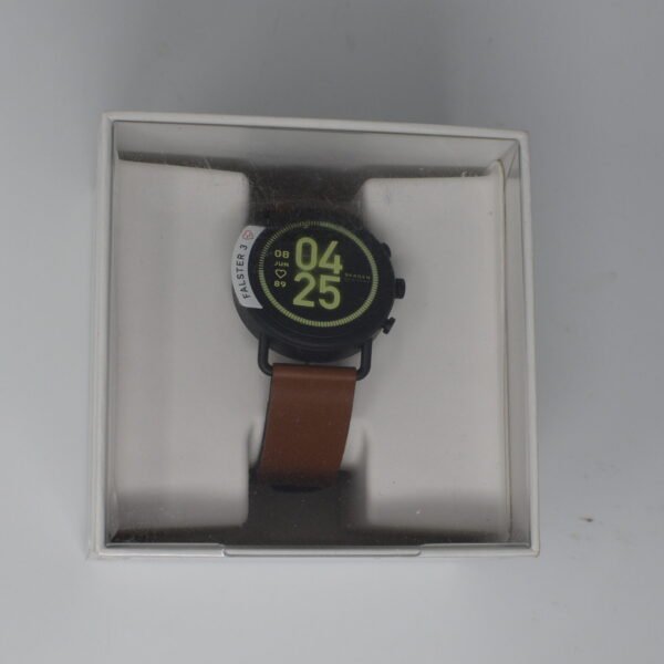 SKAGEN Falster 3 Smartwatch HR  Two-Tone Leather SKT5201 Black Brown Leather Strap