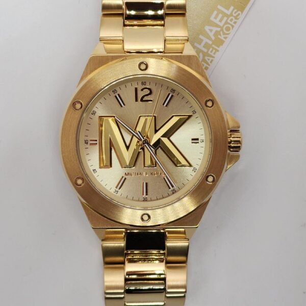 Michael Kors Oversize Unisex Lennox Gold Logo Watch MK8939