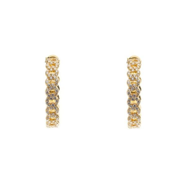 Michael Kors Statement Link 14k Gold-Plated  Hoop Earrings MKC1490AN710