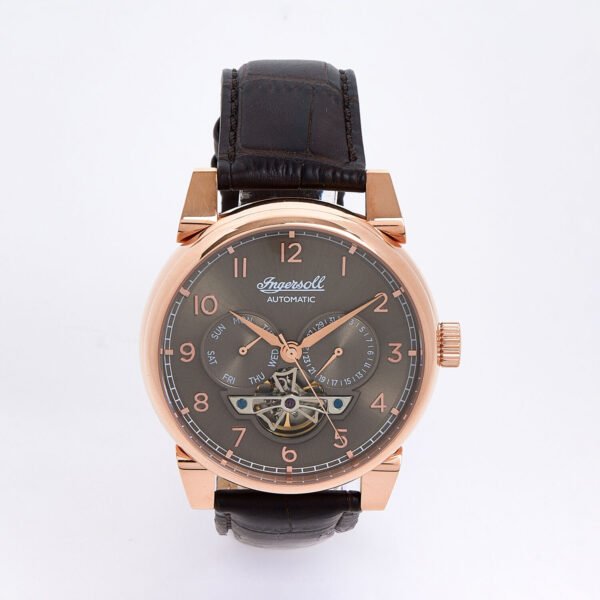 Ingersoll The Swing 1892 Auto Watch Grey Sunray Dial Brown Leather Strap I12701