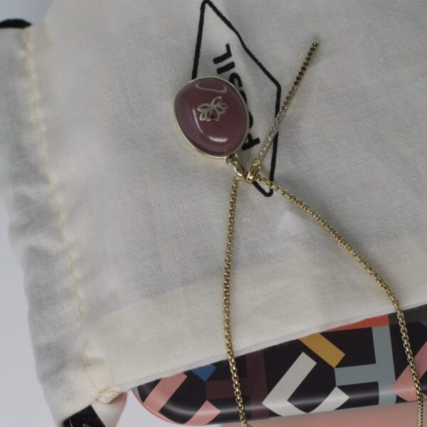 Fossil Modern Nomad Lilac Glass Pendant Necklace JF03786710