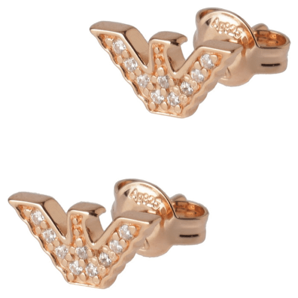 Emporio Armani Rose Gold-Tone Sterling Silver Eagle Stud Earring EG3466221