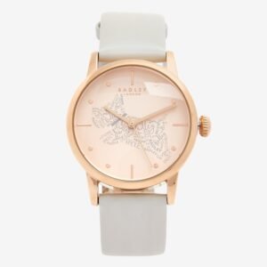 Radley Calligraghy Ladies Watch RY21624A Rose Gold Case Leather strap