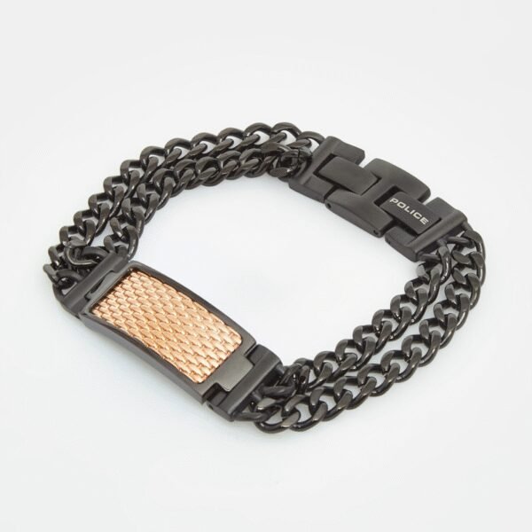 POLICE Gunmetal Tone Embellished Bracelet PJ.25554BSB/02