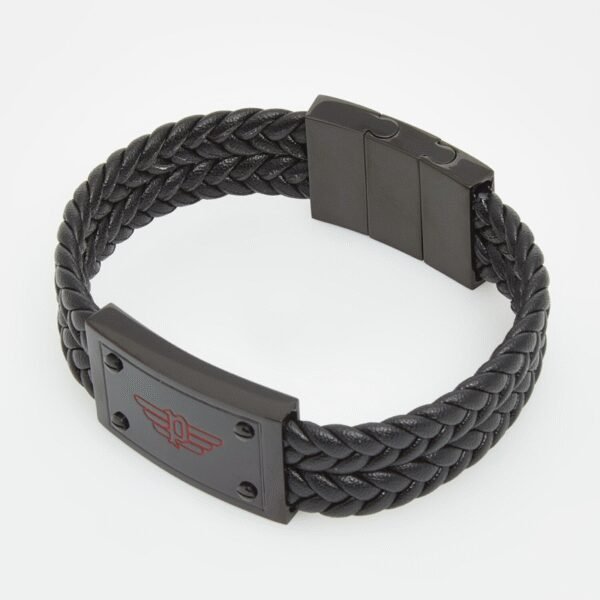 Police Valorious Bracelet for Men Black Leather PEAGB2120301