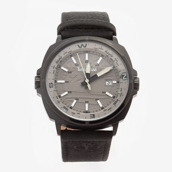 Timberland Men's Williston Watch TDWGB2230804 - 44mm Gunmetal Stainless Steel Case with Leather Strap - Water Resistant to 50m