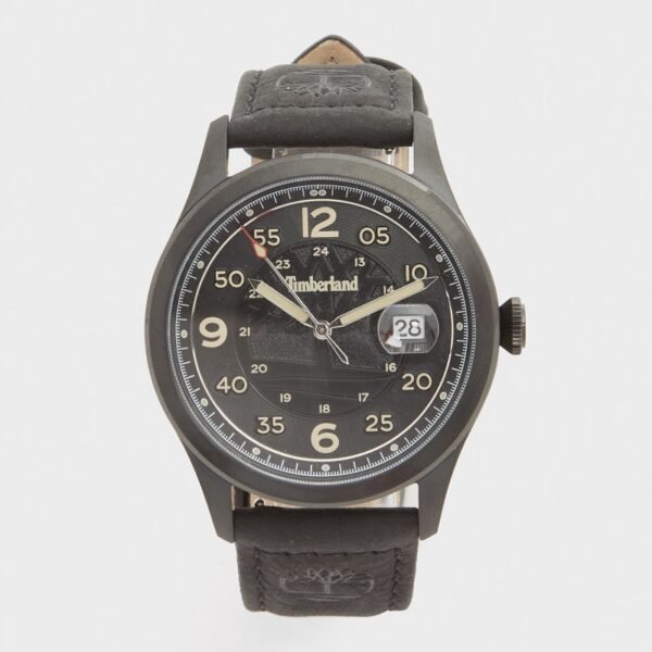 Timberland Cornwall TDWGB2237501 Men's Watch | 100m Water Resistant | Analog Display | Black Leather Strap