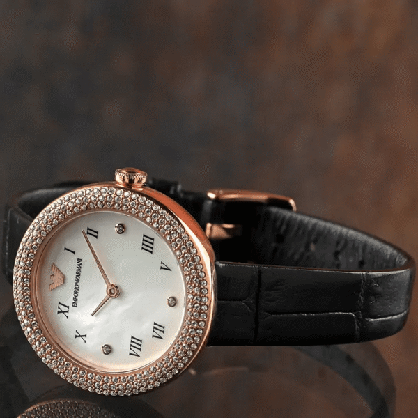 Emporio Armani Quartz Crystal White MOP Dial Ladies AR11356