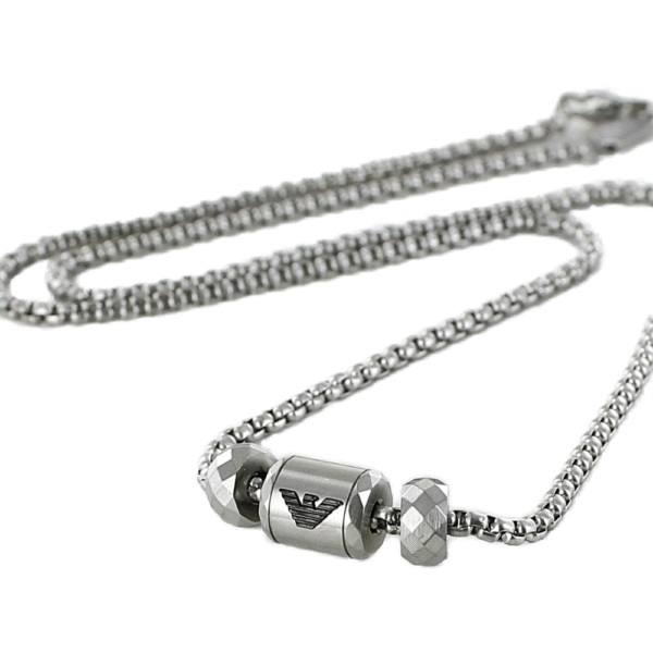 Emporio Armani Stainless Steel Facted Bead Necklace EGS2777040