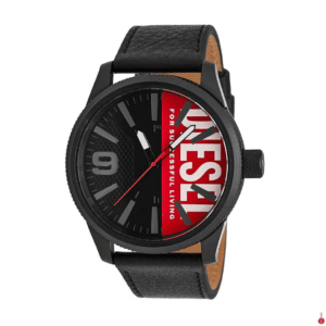 Diesel Men's Watch DZ2180 RAPS Black Leather Strap