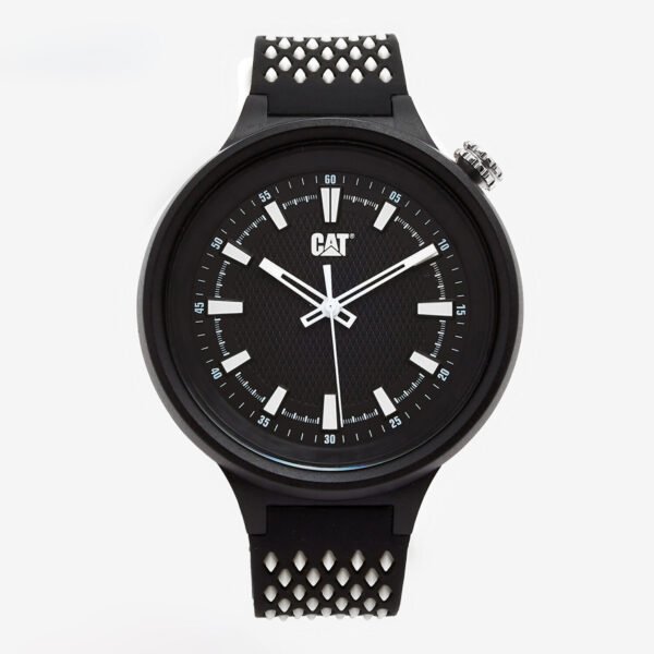 CAT Caterpillar Watch Diamond Mesh Black Silicone Strap LL11121112