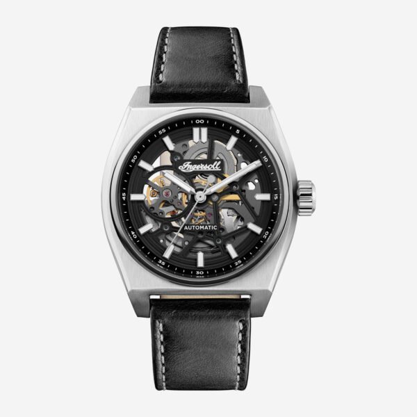 Ingersoll Watch 1892 The Vert Automatic Black Dial Black Leather Strap I14301
