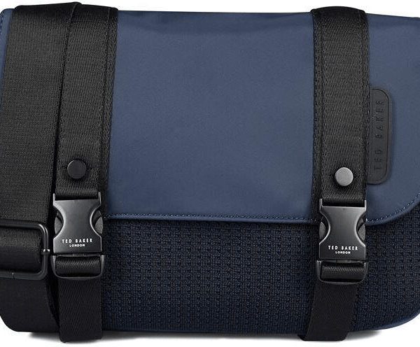Ted Baker Men's Blue Commbo Knit Nylon Satchel Bag