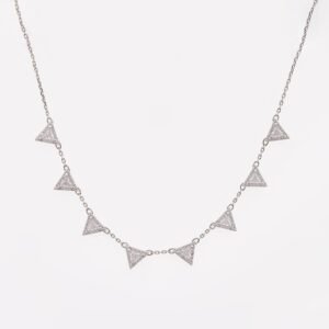 SWAROVSKI Ortyx necklace | Triangle cut | White | Rhodium plated | 5643021