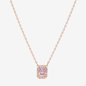 Swarovski Millenia necklace Octagon cut Pink Rose gold-tone plated 5614933
