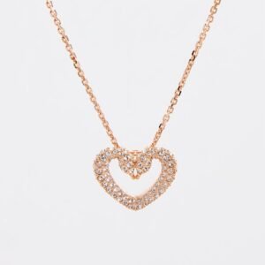 SWAROVSKI Una pendant Heart White Rose gold plated Necklace  5628657