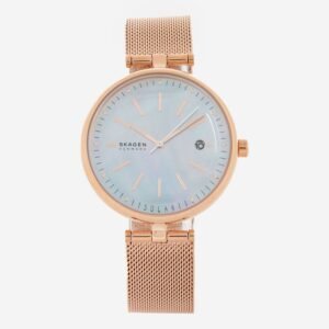 Skagen Karolina Solar-Powered Rose-Tone Steel Mesh Watch skw2980