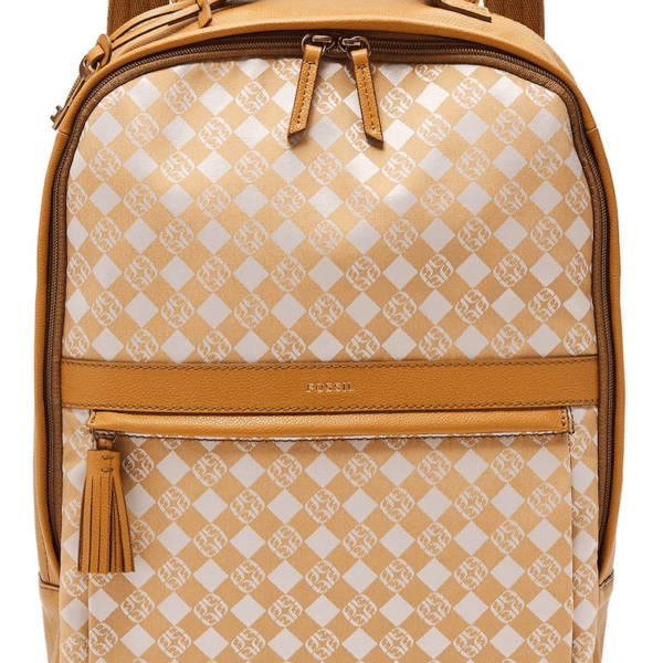 Fossil Sherri Backpack Unisex in White/Tan SHB2894136