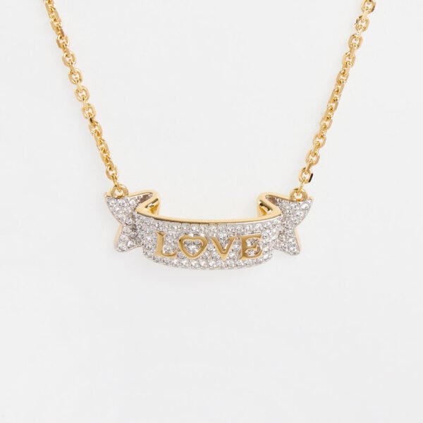 Swarovski Love Necklace Volta Gold-Tone White Swarovski Crystal 5657725