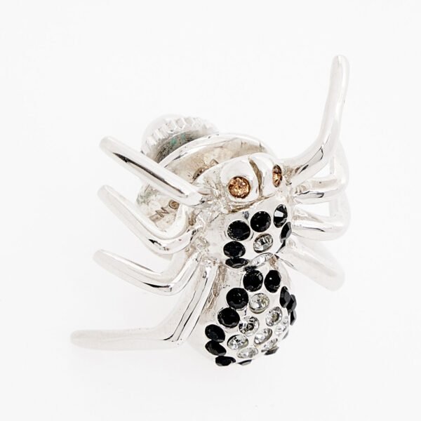 Tateossian Spider Earring Stainless Steel Rhodium Plated Swarovski crystals PI0171