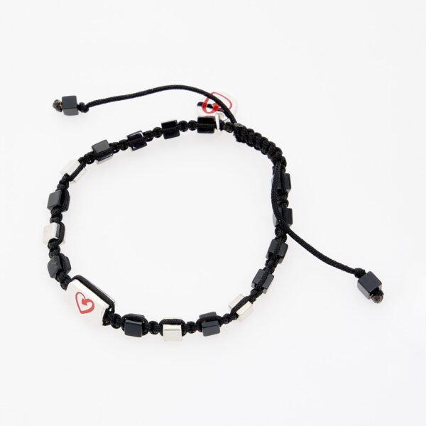 Tateossian Black & Silver Agate Adjustable Bracelet BL2168 - THT Limited Edition
