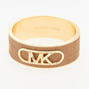 Michael Kors 14K Gold-Plated Croc Empire Bangle Bracelet MKJ8275WP710