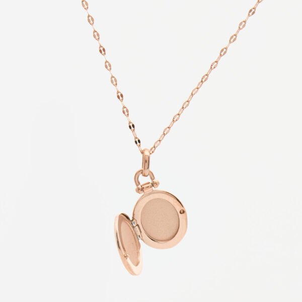 Fossil Sadie Locket Collection Rose Gold-Tone Chain Necklace JF04429791
