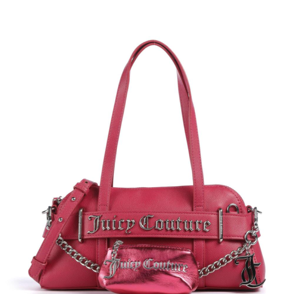 Juicy Couture Jasmine Bugatti Vivacious Fuxia Shoulder Bag Pink Synthetic Leather