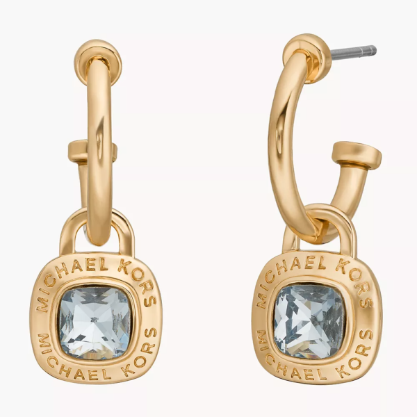 Michael Kors MK Fashion Gold-Tone Brass Drop Earrings with Gemstone MKJ8146710