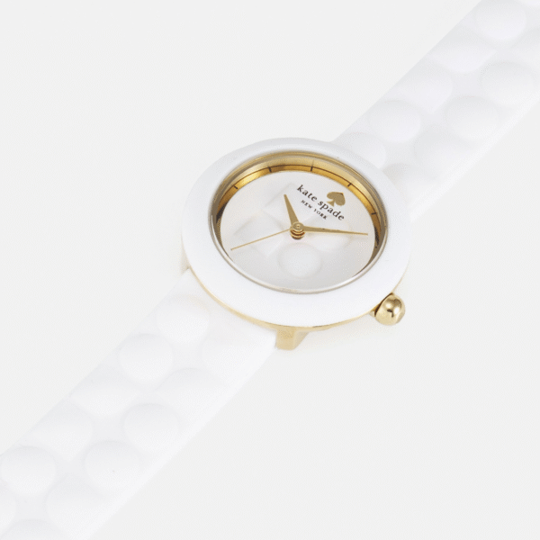 kate spade mini park row white silicone watch KSW1829