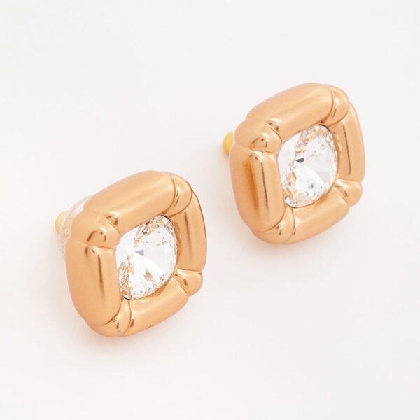 Swarovski Dulcis White Crystal Stud Earrings 5617910, Rose Gold-Tone