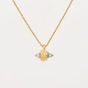 UNO DE 50 Refraction Necklace Gold-Plated Zamak Crystal Handmade Spain