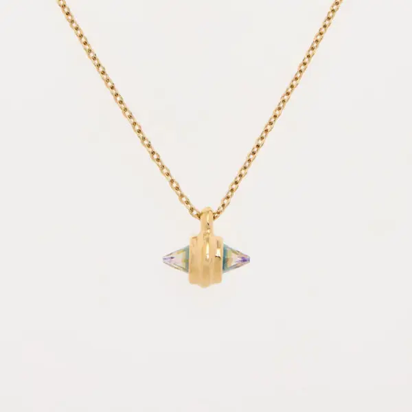 UNO DE 50 Refraction Necklace Gold-Plated Zamak Crystal Handmade Spain