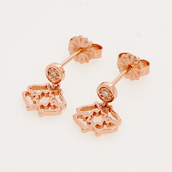 Radley Earrings 18ct Rose Gold Sterling Silver Diamond Street Heirloom Stud RYJ1366