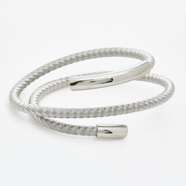 Breil Women's Bracelet Snake Shapable Stainless Steel Polished Rigid Element Silver