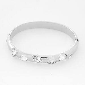 Swarovski Imber bangle Mixed cuts White Rhodium plated Size M 5671194