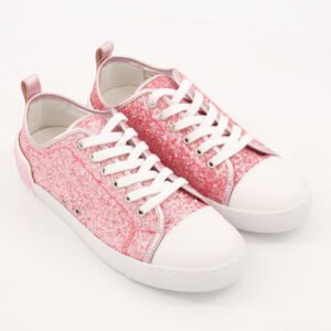 Moschino Couture Logo Glitter Low-Top Sneakers Pink