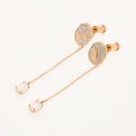 Swarovski Signum Swan Crystal & Rose Gold Drop Earrings 5628569