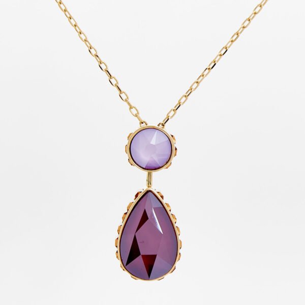 Swarovski Chroma necklace Drop cut Small Multicoloured Gold-tone 5619786