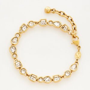 Swarovski Crystal Dextera Bracelet Mixed Cuts, White, Gold-Tone Plated 5667044