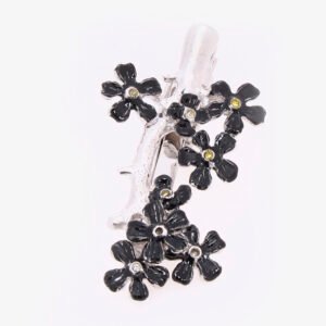 Tateossian Sterling Silver Cherry Blossom Tie Clip TC0384