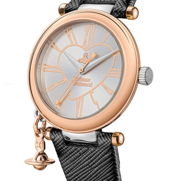 VIVIENNE WESTWOOD WATCH FOR WOMEN HEART ORB LOGO VV006SLRSBK