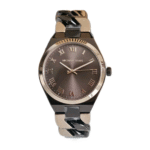 Michael Kors Lennox Watch Analog Brown Dial Two-Tone Steel Strap MK7501