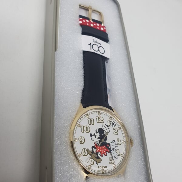 Fossil Special Edition SE1113 Disney Watch 42mm Gold Black Leather
