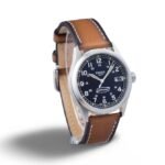Fossil Men's FS5975 Solar Watch 40mm Blue Dial Brown Leather Strap