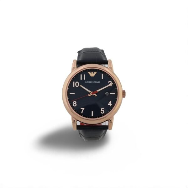 Emporio Armani AR11135 Rose Gold Blue Leather Men's Watch