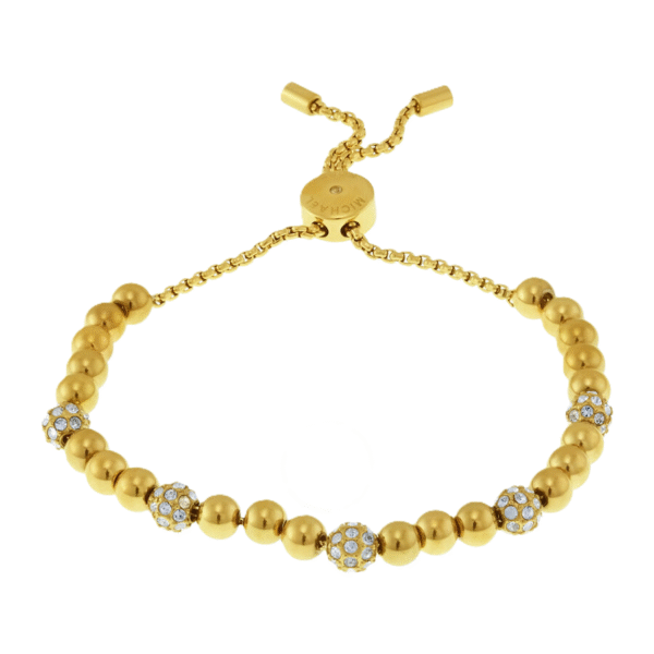 Michael Kors Blush Rush Gold-Tone Beaded Bracelet MKJ5218710