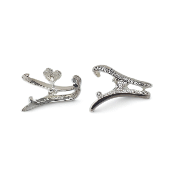 THOMAS SABO Wave Ear Studs Silver 925 with Stones H2229-051-14