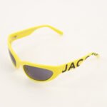 Marc Jacobs 738/S Yellow Black Cat-Eye Sunglasses for Women, Grey Lens