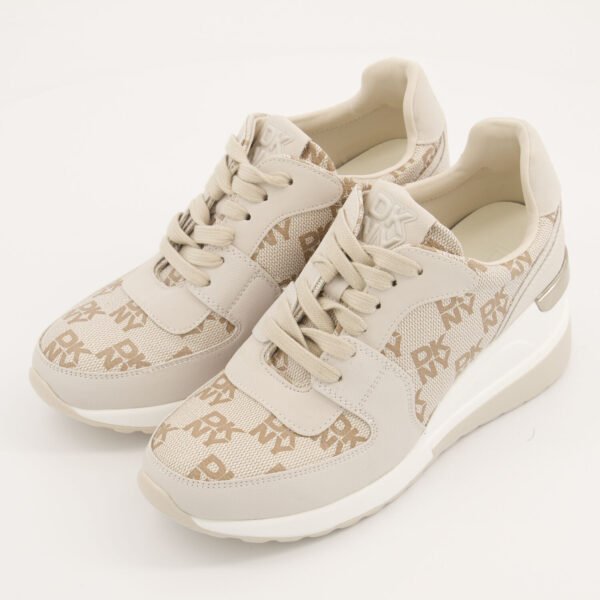 DKNY Camay Wedge Beige Sneakers Women UK 7.5 KE252119 Nubuck